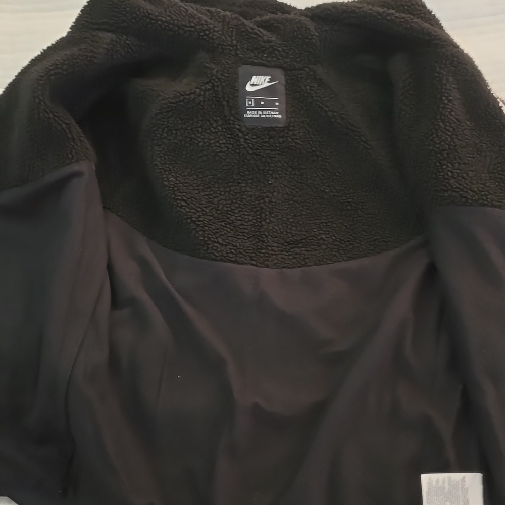 Nike Boy's Sportswear Windrunner Sherpa Jacket Black Gray Size Medium - Picture 4 of 8